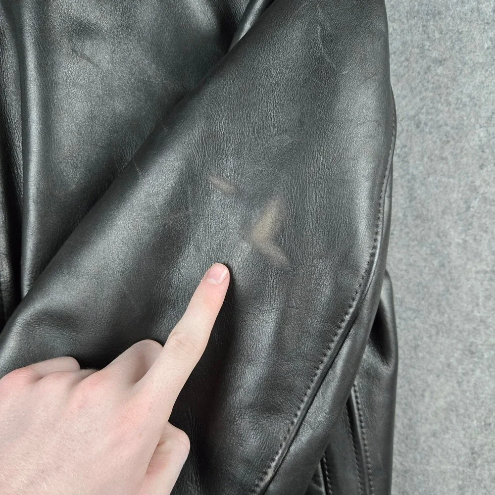 Schott G-2 Flight Jacket Mens 42 Black Leather Bomber Faux Fur Top Gun 2005